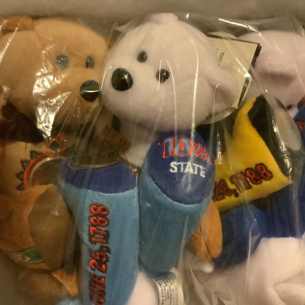 Limited Treasures State Coin Stuffed Plush Bears